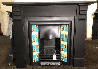 Antique rustic Edwardian slate fire surround