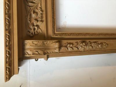 Georgian Vintage carved pine fire surround - corner