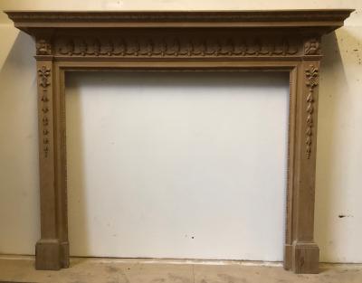 Georgian style carved pine fire surround