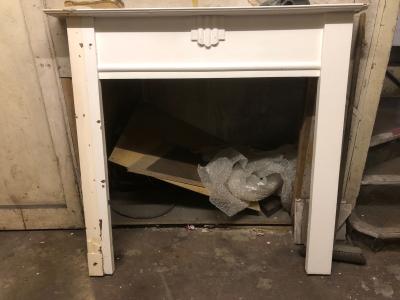 Antique Art Deco Oak Fire Surround