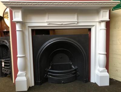 Large impressive painted Georgian Early Victorian fire surround