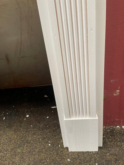 The Small Georgian Pine Wood Fireplace Surround - leg