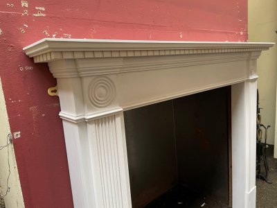 The Small Georgian Pine Wood Fireplace Surround - side