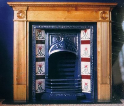 The Small Georgian Pine Wood Fireplace Surround