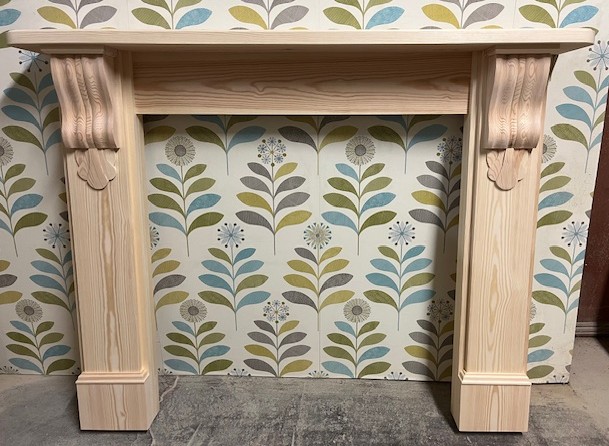 Large Victorian Corbel wood fireplace surround