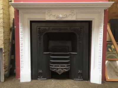 Reclaimed vintage Georgian style carved wood fire surround