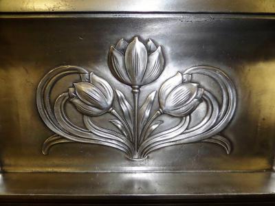 art nouveau fireplace tiles