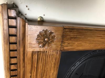 Vintage Regency style rustic pine surround - corner