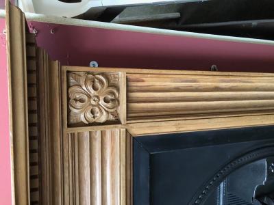  Vintage era Georgian style fire surround - corner