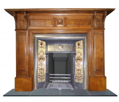 antique oak mantel