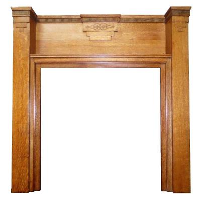 antique art deco mantel piece