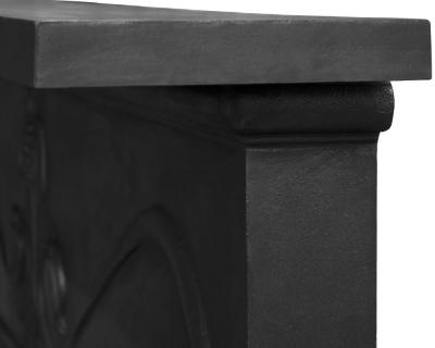 Paris Cast Iron Fireplace Surround - Black - Corner