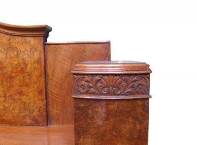 Antique Art Deco Burr Walnut Veneered Surround