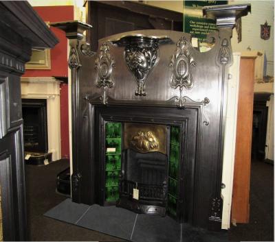 art nouveau fireplace