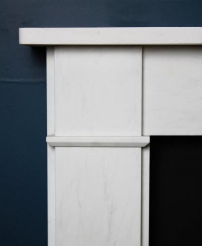 Milton Marble Fireplace Surround - 60 Inch Shelf - corner