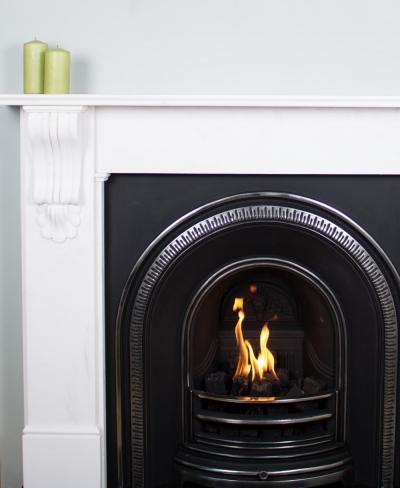 Stapleford Marble Fireplace Surround - corner