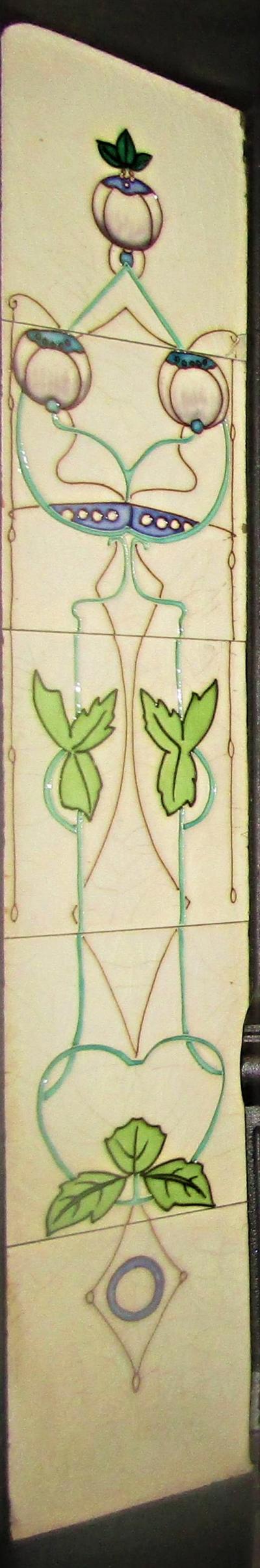 art nouveau fireplace tiles