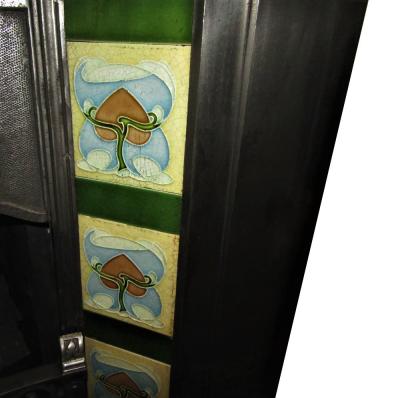 art nouveau fireplace tiles