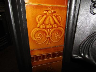 art nouveau fireplace tiles