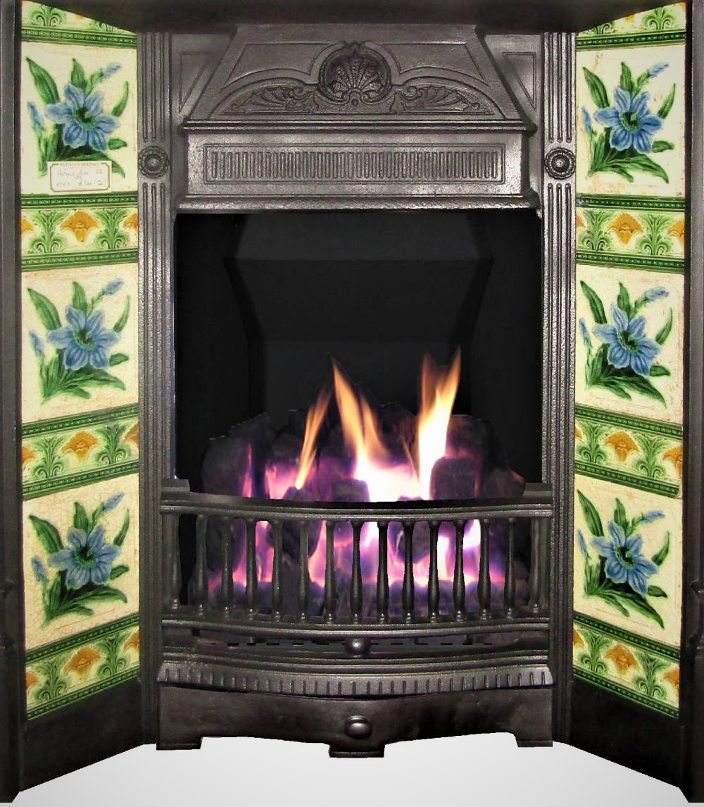 Buy Online Antique Flower Victorian Fireplace Tile Set Buy Online Antique Flower Victorian Fireplace Tile Set
