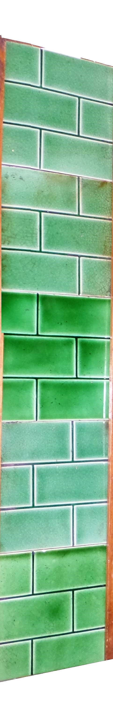 Buy Online: Antique Green Brick Effect Fireplace Tile Sets