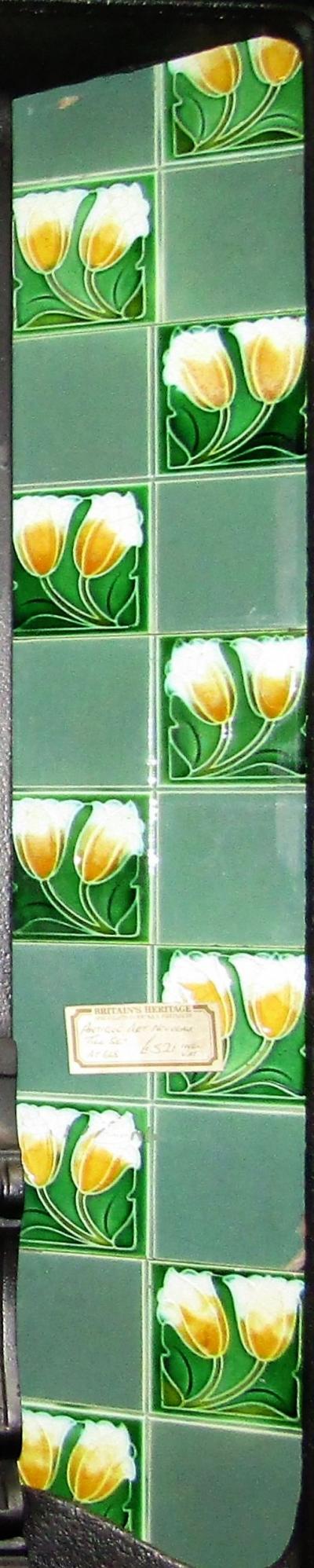 art nouveau fireplace tiles